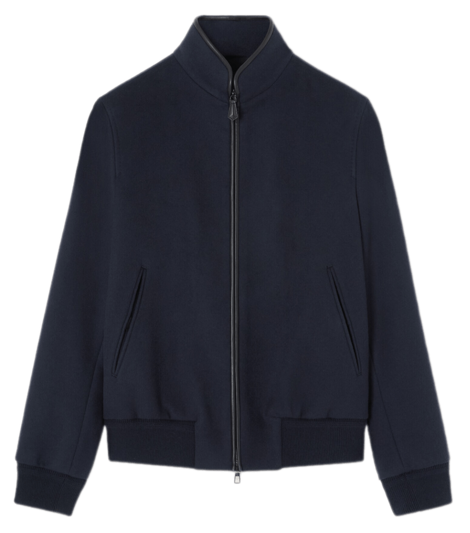 Loro Piana Cashmere Tyton Bomber Jacket - Blue Navy