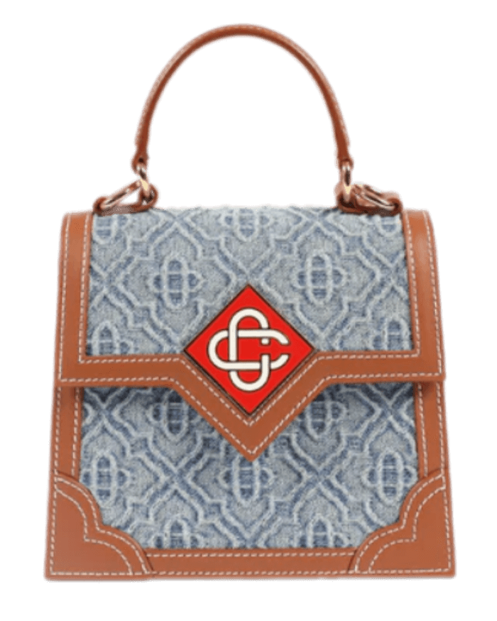 Casablanca Monogram Denim Mini Jeanne Bag - Blue