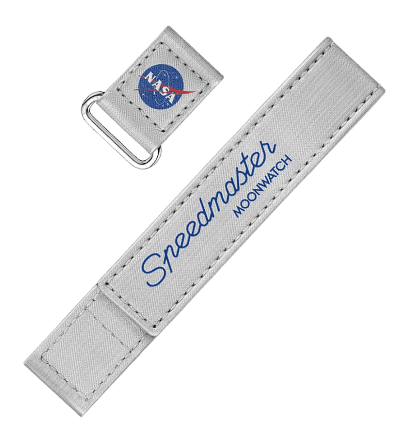 Omega Two-Piece Strap - Grey Speedmaster Moonwatch Velcro Strap