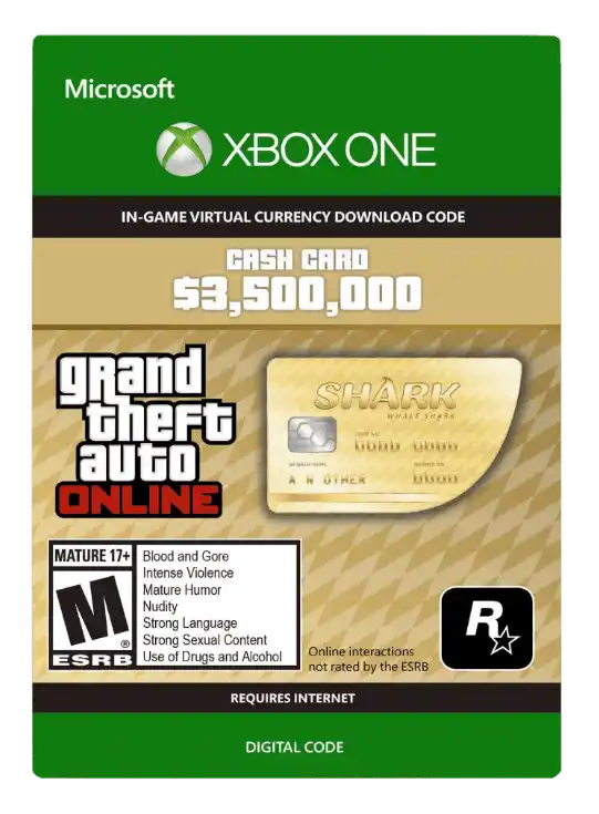 GTA V Whale Shark Cash Card | 3,500,000 GTA-Dollars | Xbox One