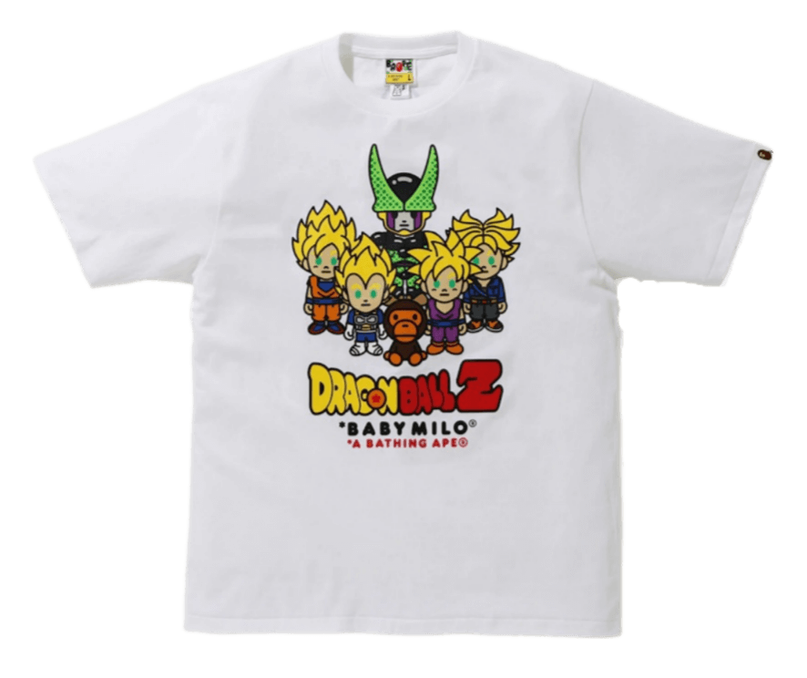 BAPE x Dragon Ball Z Baby Milo Super Saiyan & Cell Tee - White