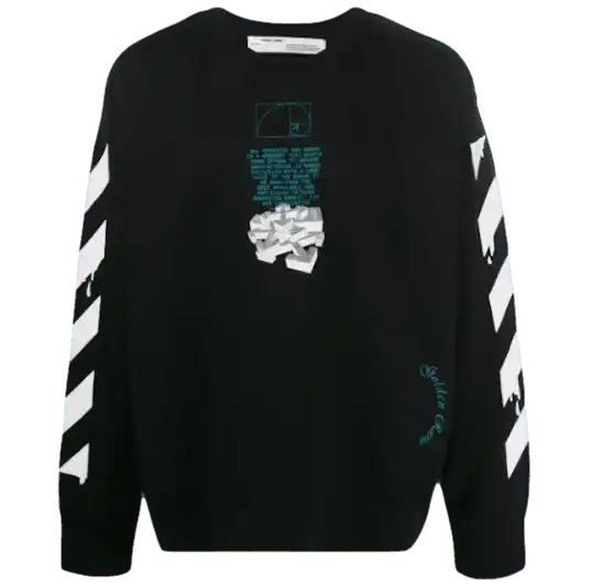 Off-White Dripping Arrows Incompiuto Sweatshirt - Black