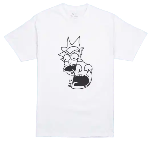 BAIT x Rick and Morty Split Tee - White