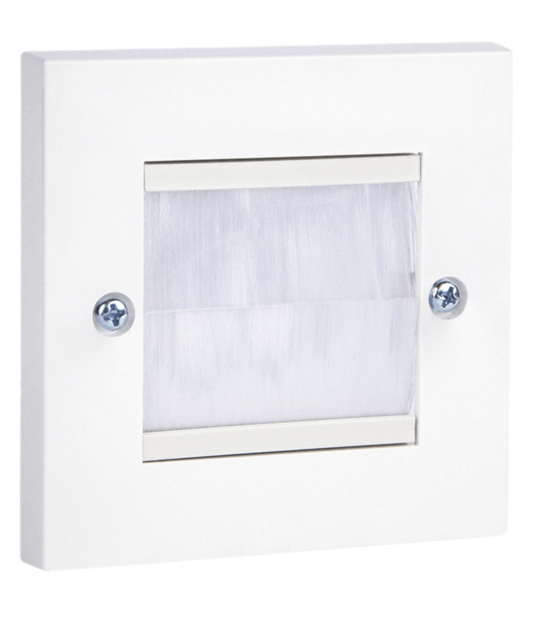 Philex Single Width Cable Faceplate - White