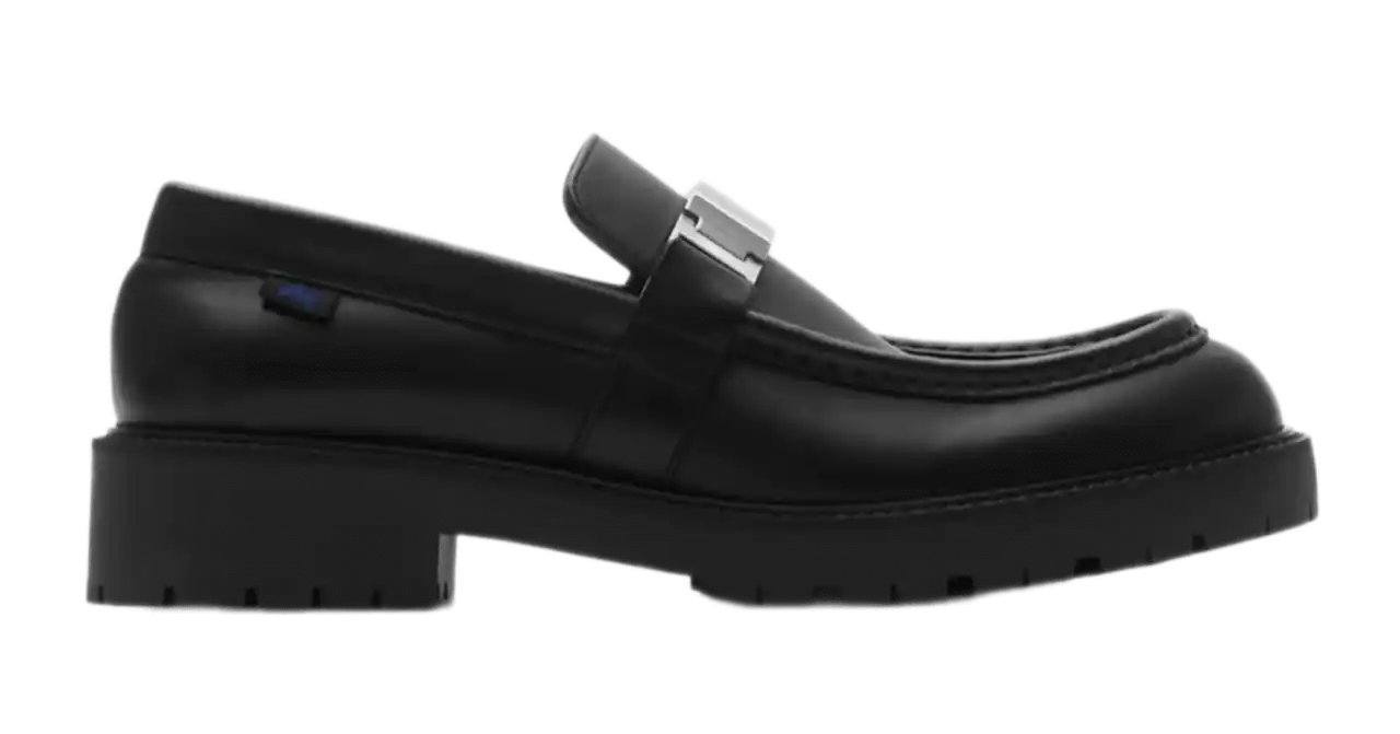 Burberry Leather Raft Loafers - Black