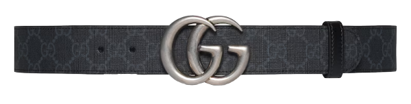 Gucci GG Marmont Reversible Belt - Black GG Supreme