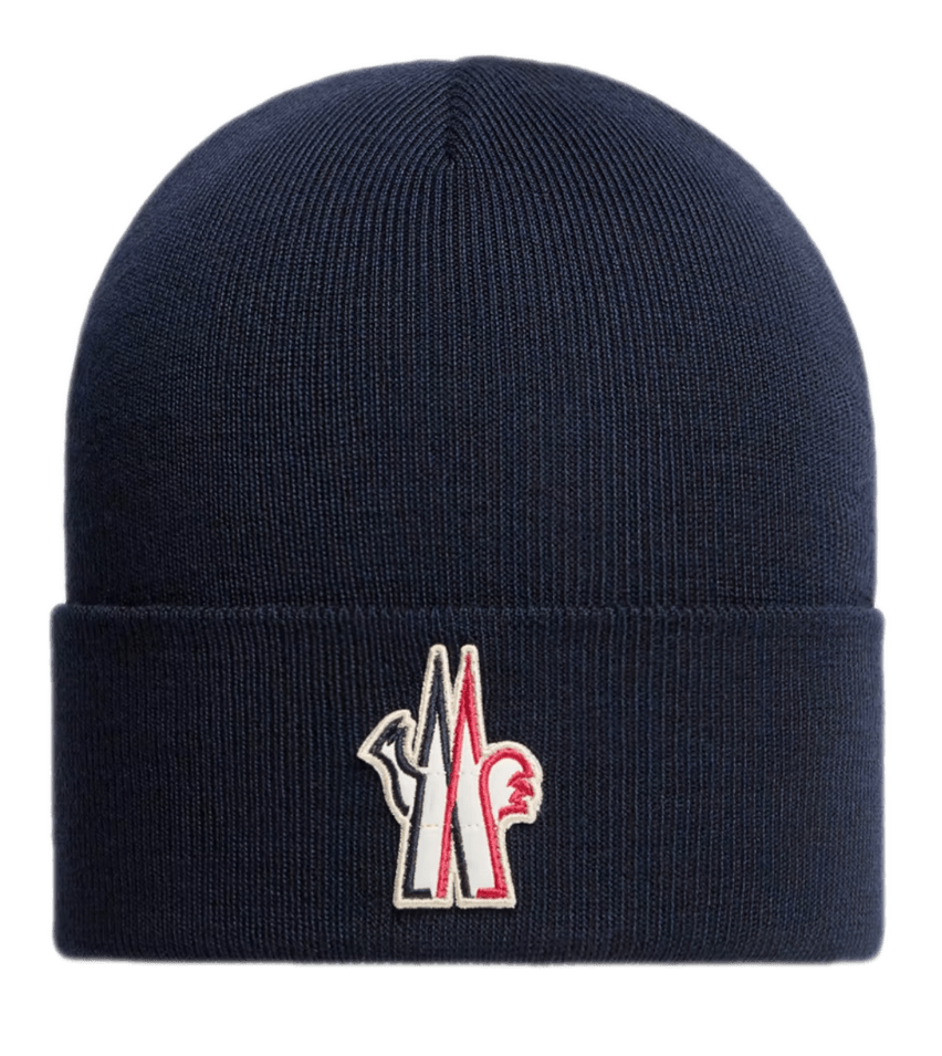 Moncler Grenoble Wool Beanie - Navy Blue