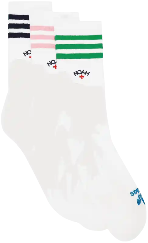 Noah x adidas 3-Pack Scrunchy Socks - White/Navy
