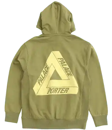 Palace x Porter Tri Ferg Hoodie - Khaki