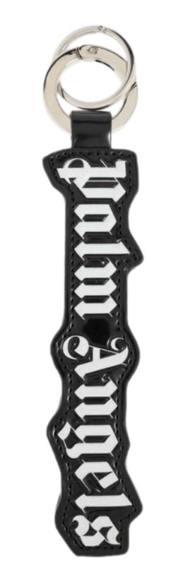 Palm Angels Black & White Classic Logo Keychain