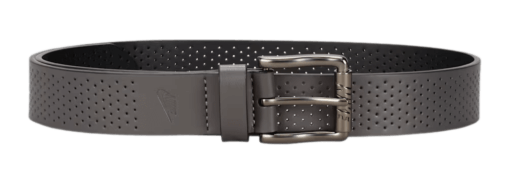 Nike Perforated Leather Belt - Grey