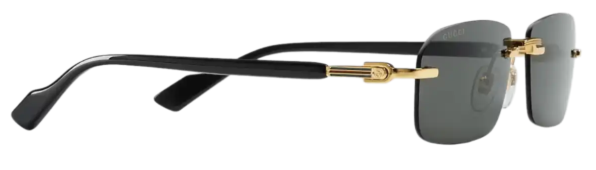 Gucci Rectangular Frame Sunglasses - Yellow Gold