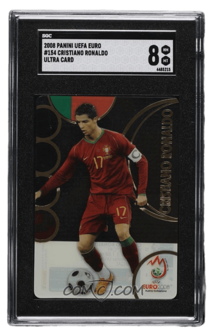 2008 Panini UEFA Euro 2008 - Golden Card #154 - Ultra Card - Cristiano Ronaldo SGC 8