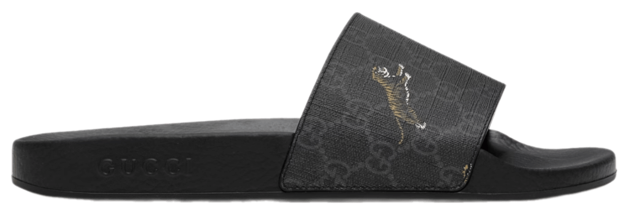 Gucci Supreme Tiger Slide - Black