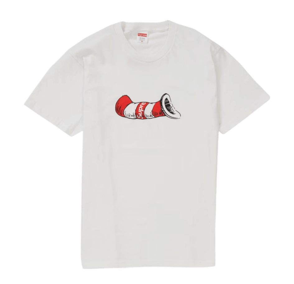 Supreme Cat in the Hat Tee - White
