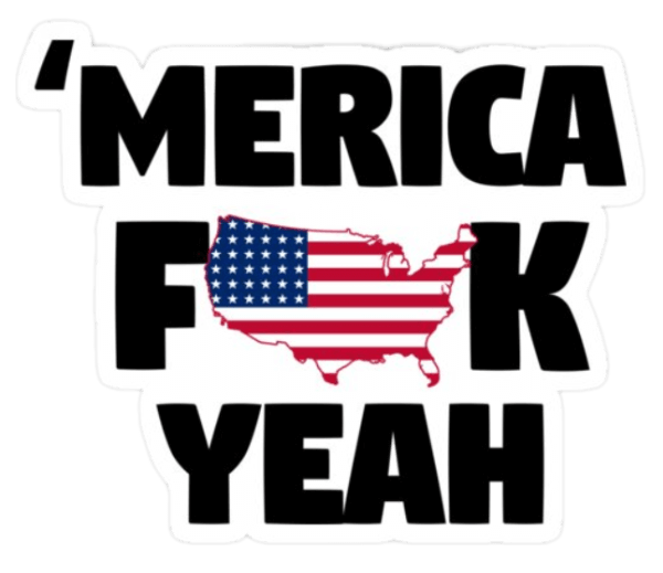 Merica F**k Yeah Sticker
