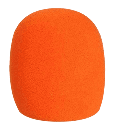 Thick Orange Foam Microphone Cover