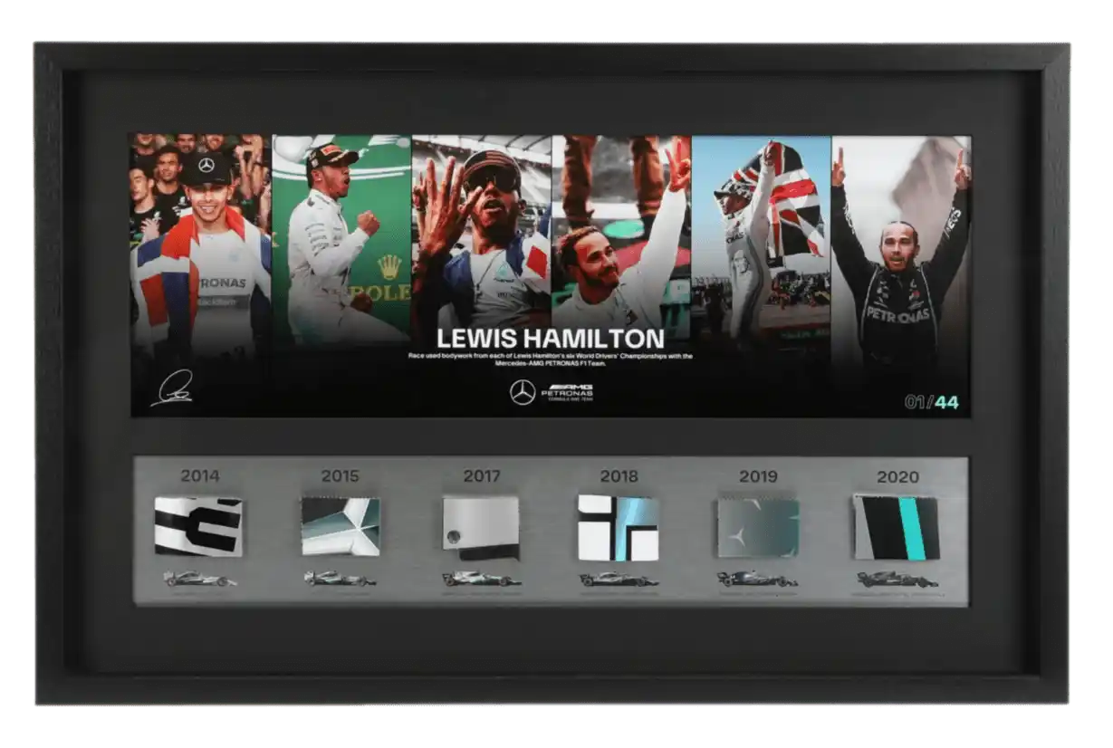 Limited-Edition Lewis Hamilton 'Six Titles’ Mercedes-AMG PETRONAS F1 Team Bodywork and Photo