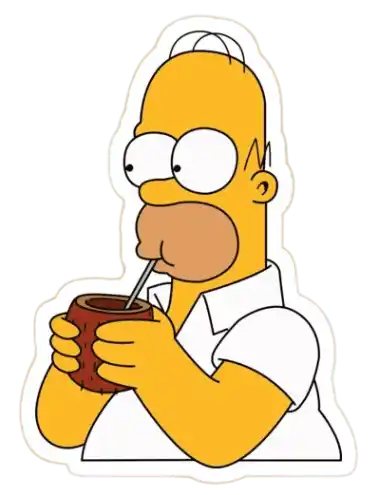 The Simpsons Homer Slurp Sticker