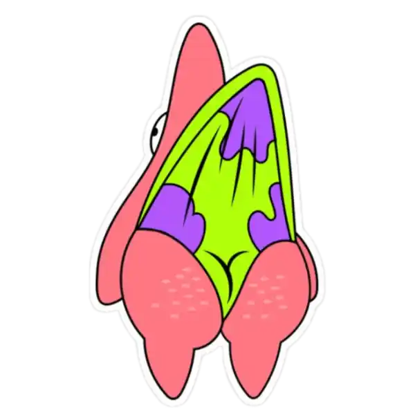Patrick Star Ass Sticker