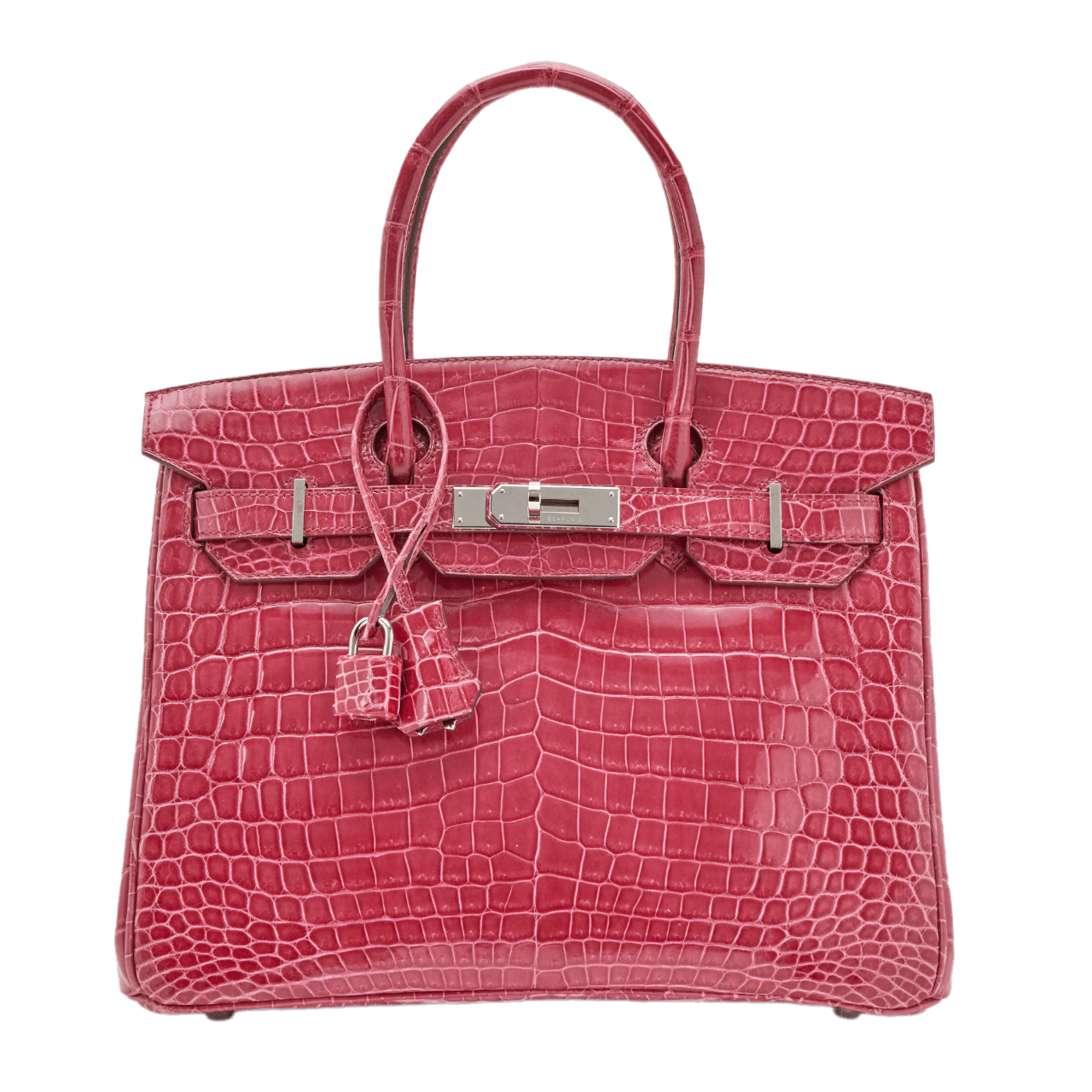 Hermès Fuschia Shiny Niloticus Crocodile Birkin 30 Palladium Hardware, 2011