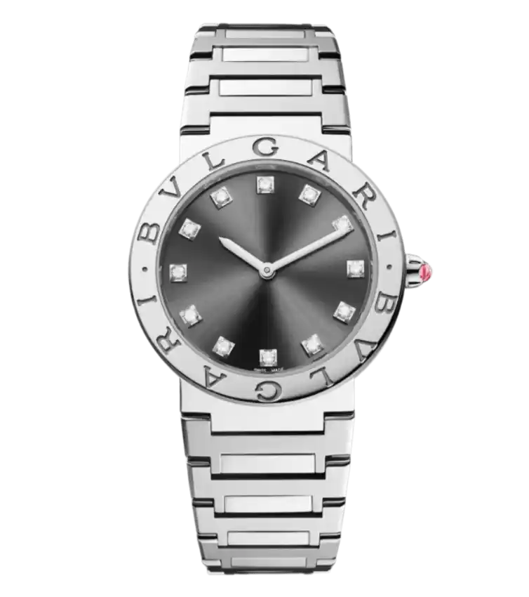 Bvlgari Lady Watch Anthracite Dial - 33mm, Steel