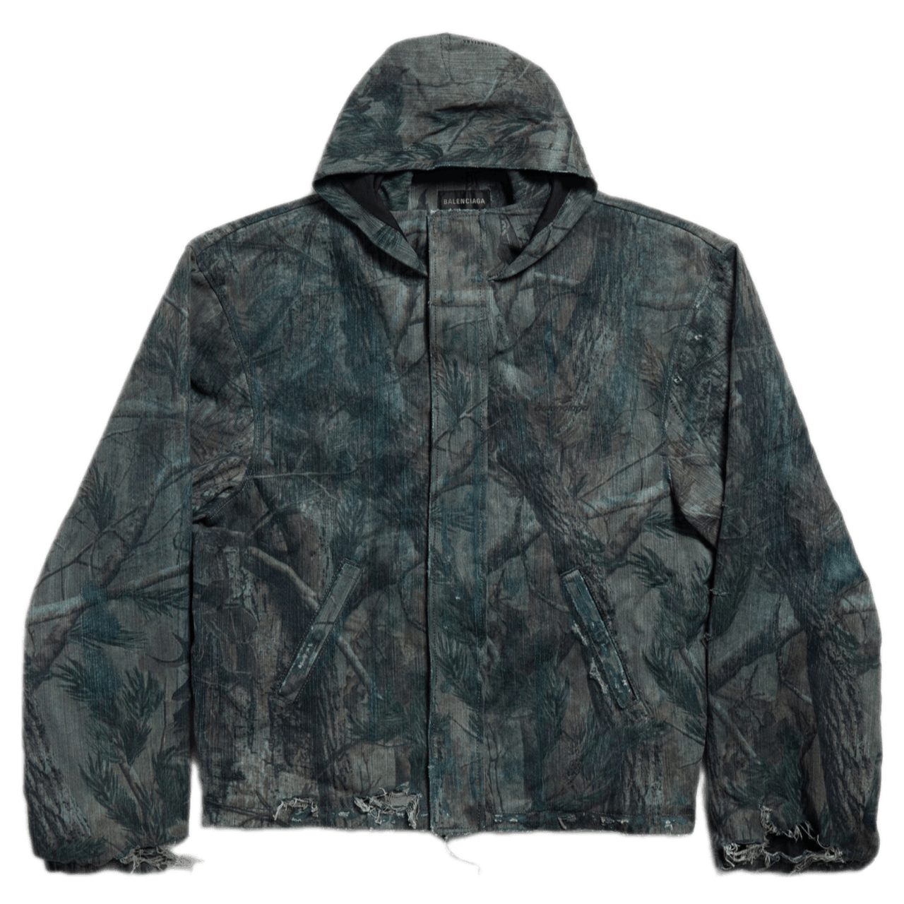 Balenciaga Hooded Workwear Jacket - Brown