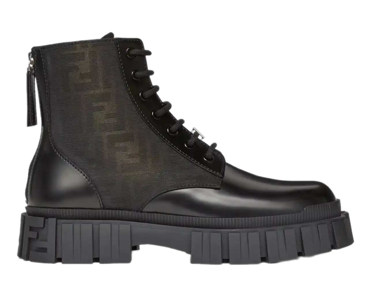 Fendi Force Biker Boots - Black and Brown