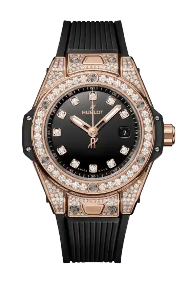 Hublot Big Bang One Click King Gold Pavé - 33mm, 18k Gold, Diamonds