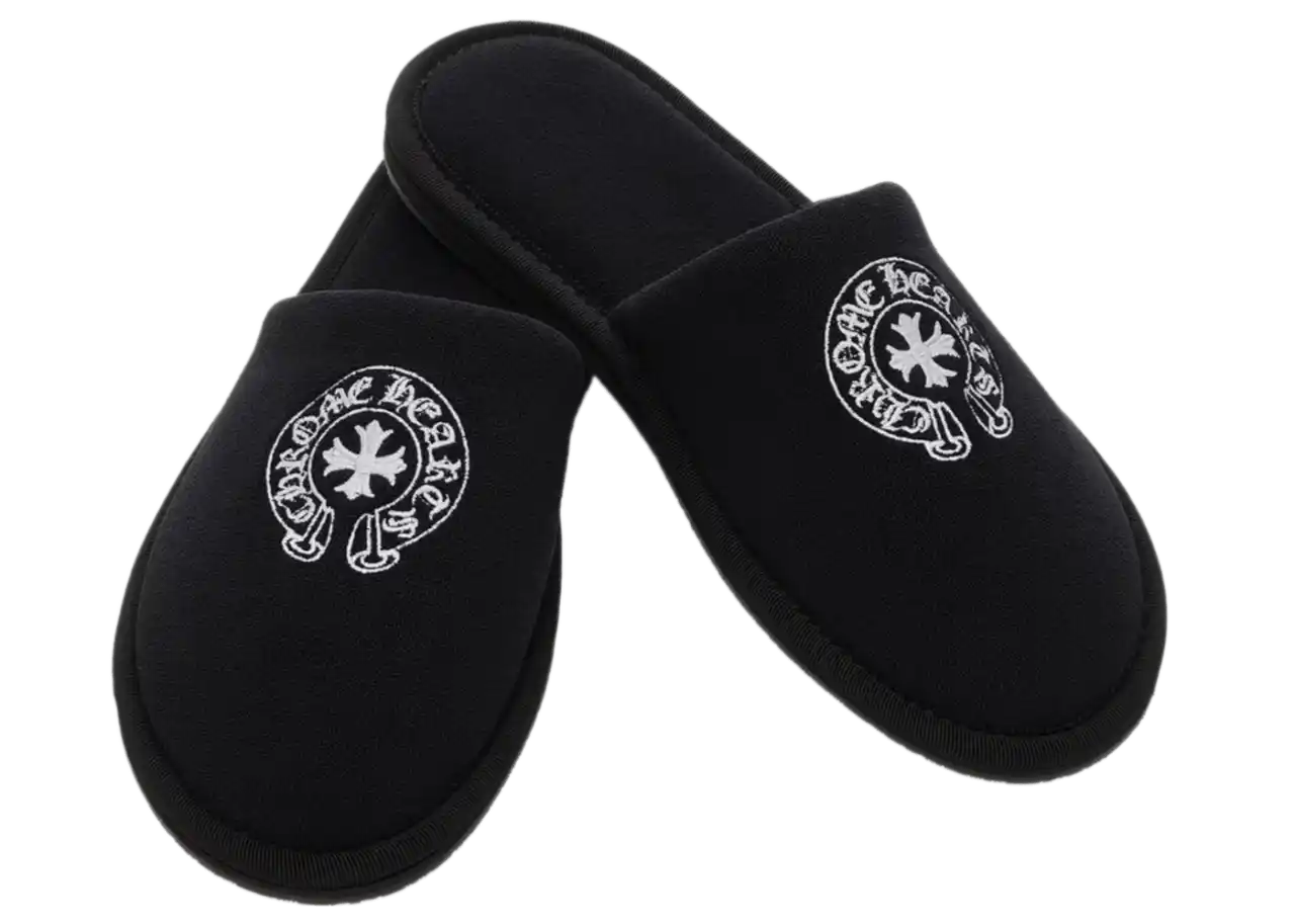Chrome Hearts Hotel Slippers - Black