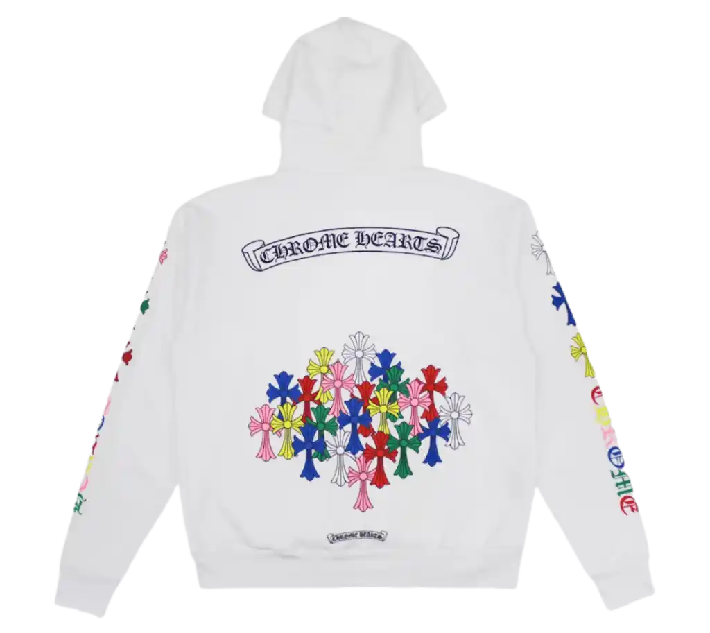 Chrome Hearts Cross Hoodie - White/Multicolor
