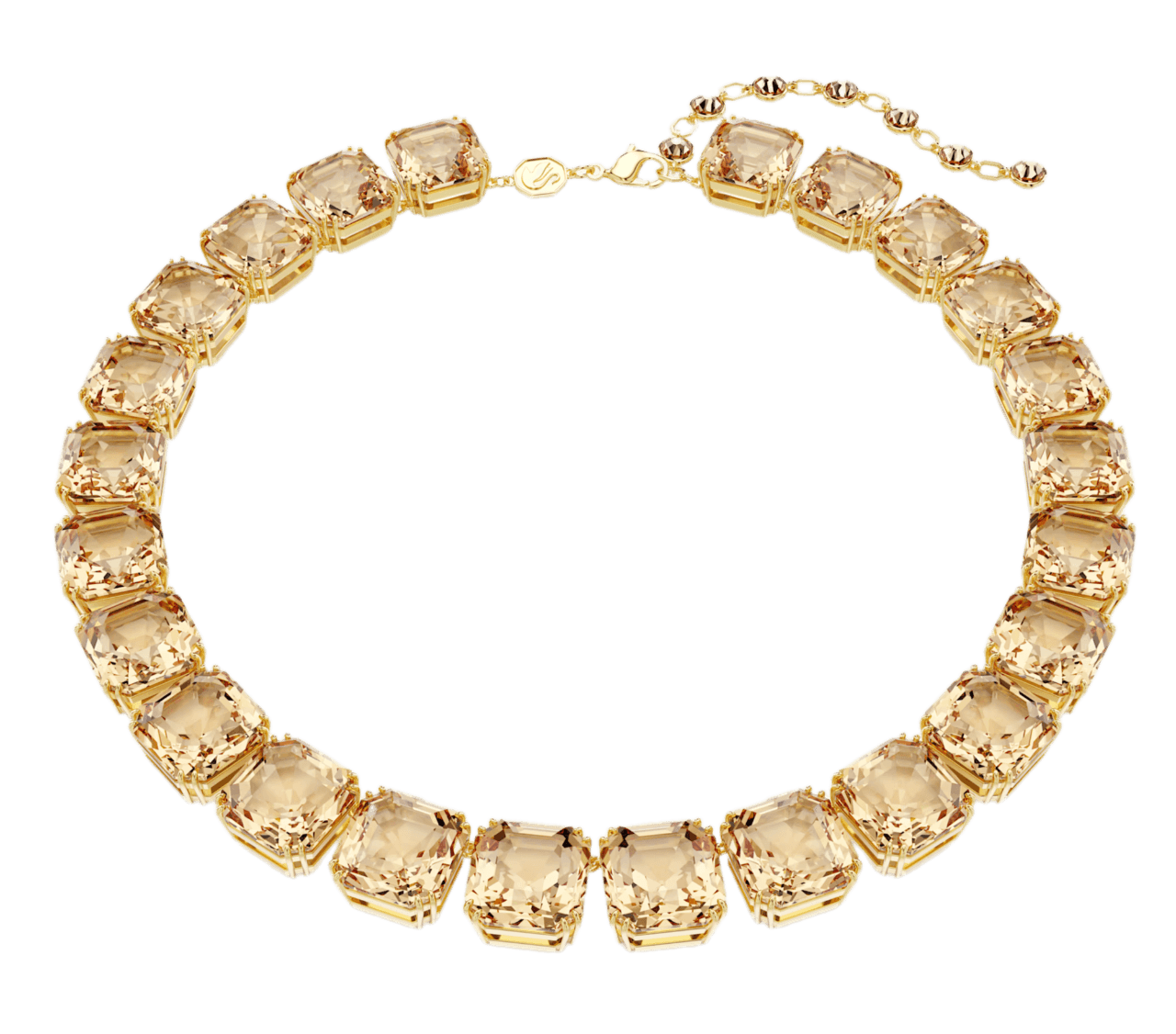 Swarovski Millenia Necklace - Caramel, Gold Plated