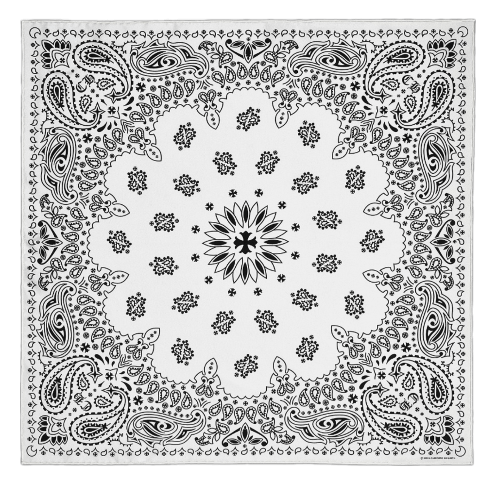 Chrome Hearts White Silk Bandana