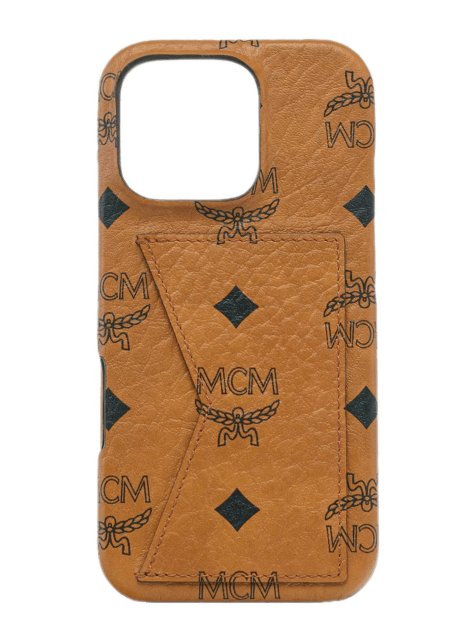 MCM iPhone 16 Pro Case in Visetos - Cognac