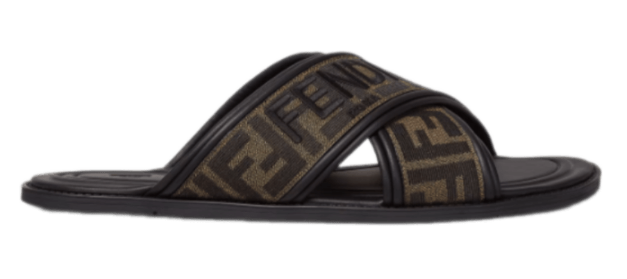 Fendi Timeless Slides - Brown