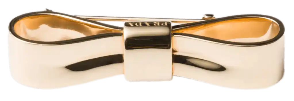 Prada Eternal Gold Bow Brooch - Yellow Gold