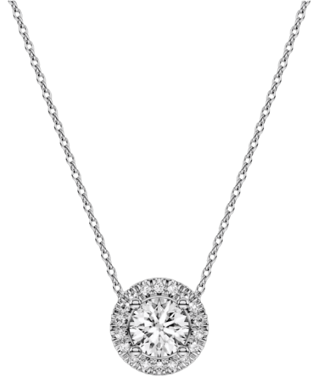 Eternity Pendant - 14K White Gold