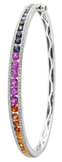Aria Gold Sapphire & Diamond Bangle