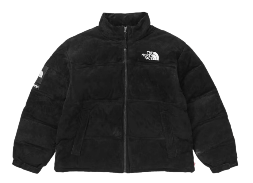 Supreme The North Face Suede Nuptse Jacket - Black