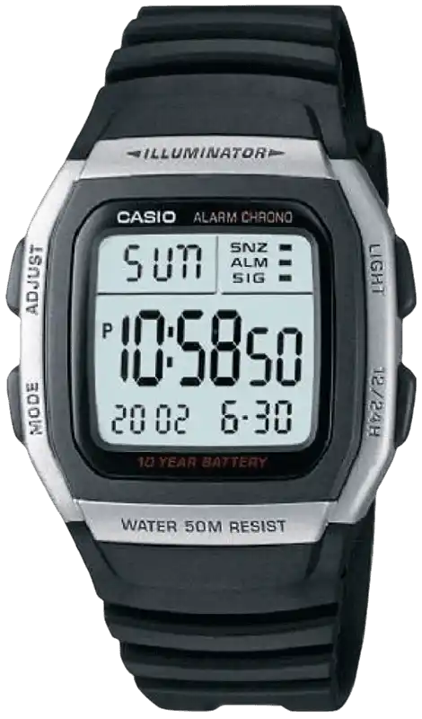 Casio Mens Digital Quartz Watch with Plastic Strap W-96H-1AVES