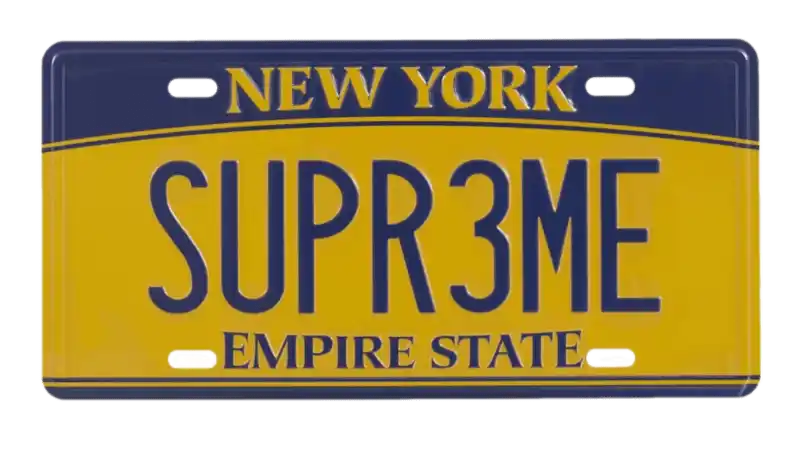 Supreme License Plate - Multicolor