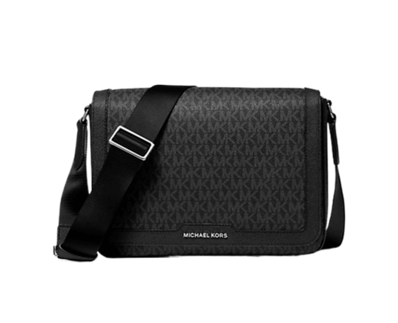 Michael Kors Hudson Signature Logo Crossbody Bag - Black