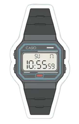 Casio Wrist Watch Sticker