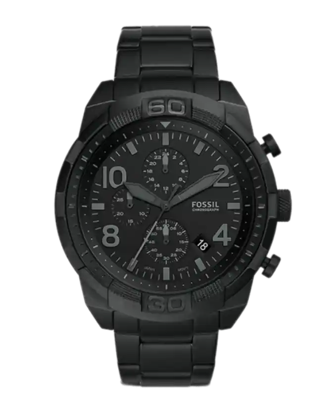 Fossil VW Chronograph Black Dial - 50mm, Stainless Steel