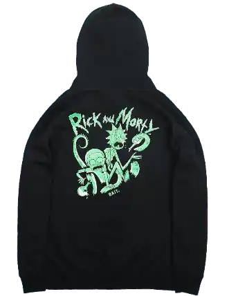 BAIT x Rick And Morty Tentacles Glow In The Dark Hoodie - Black