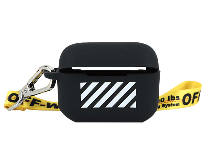 Off-White Diag AirPods Strap Case - Black/White
