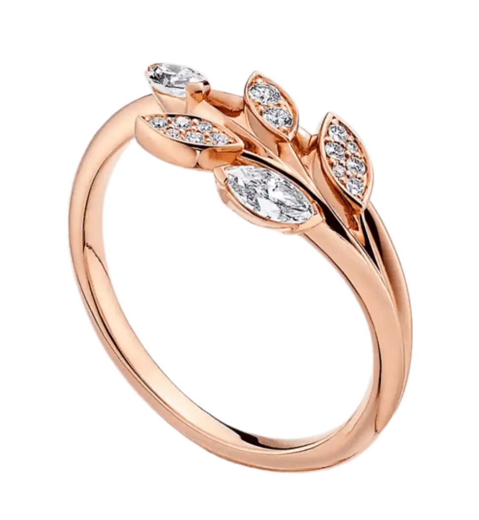 Tiffany Victoria Diamond Vine Ring - 18k Rose Gold