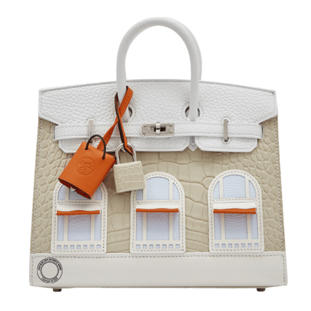 Hermès "Snow" Sac Faubourg Birkin 20 Gris Misty Matte Alligator Permabrass Hardware