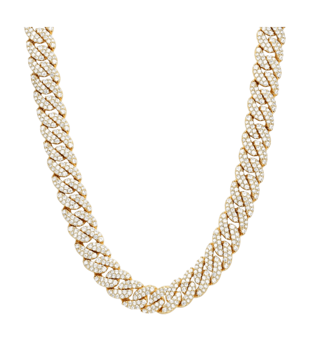 10mm Iced Out Cuban Link Chain - 22"