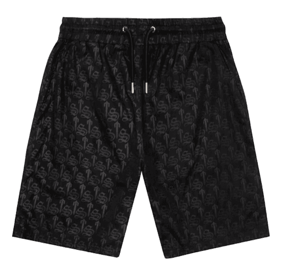 Trapstar Premium Irongate Monogram Shorts - Black